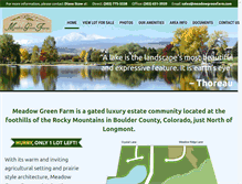 Tablet Screenshot of meadowgreenfarm.com